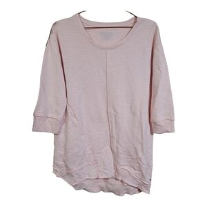 Neon Buddha Pink Terry Cloth Assymetrical Top Sweatshirt Small